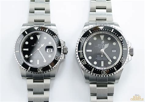 difference between rolex submariner and sea dweller|rolex submariner vs deepsea.